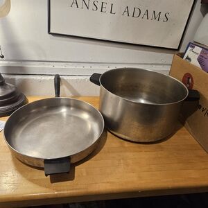 Farberware Stainless Steel Cookware with Black Handles